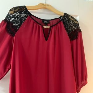 Maroon dressy top